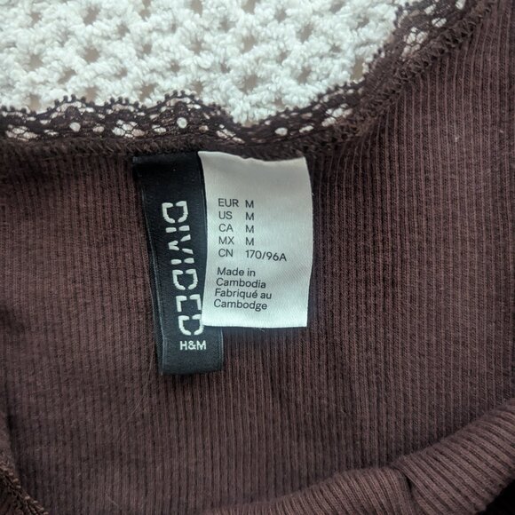 H&M brown tank top (M) - Picture 3 of 3